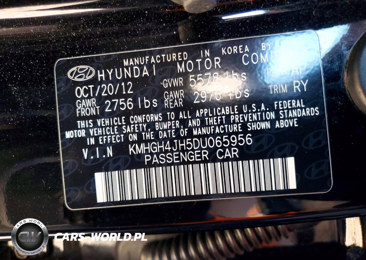 2013 Hyundai Equus Ultimate VIN:KMHGH4JH5DU065956 - 12