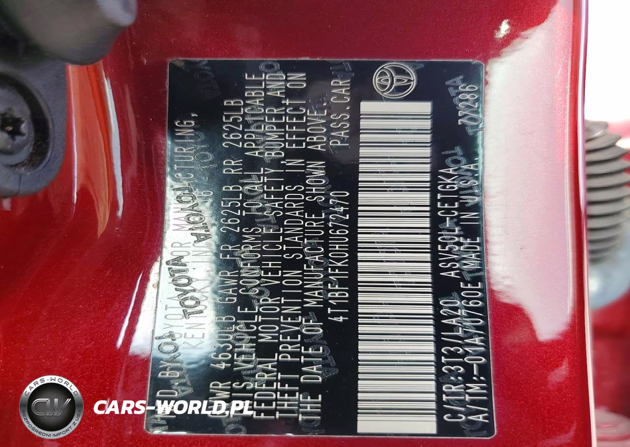 2017 Toyota Camry Xle VIN:4T1BF1FK0HU672470 - 13
