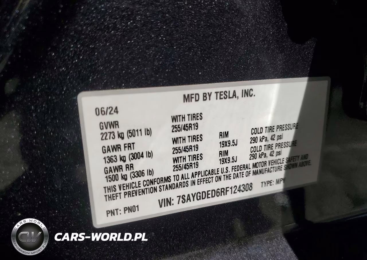 2024 Tesla Model Y VIN:7SAYGDED6RF124308 - 13