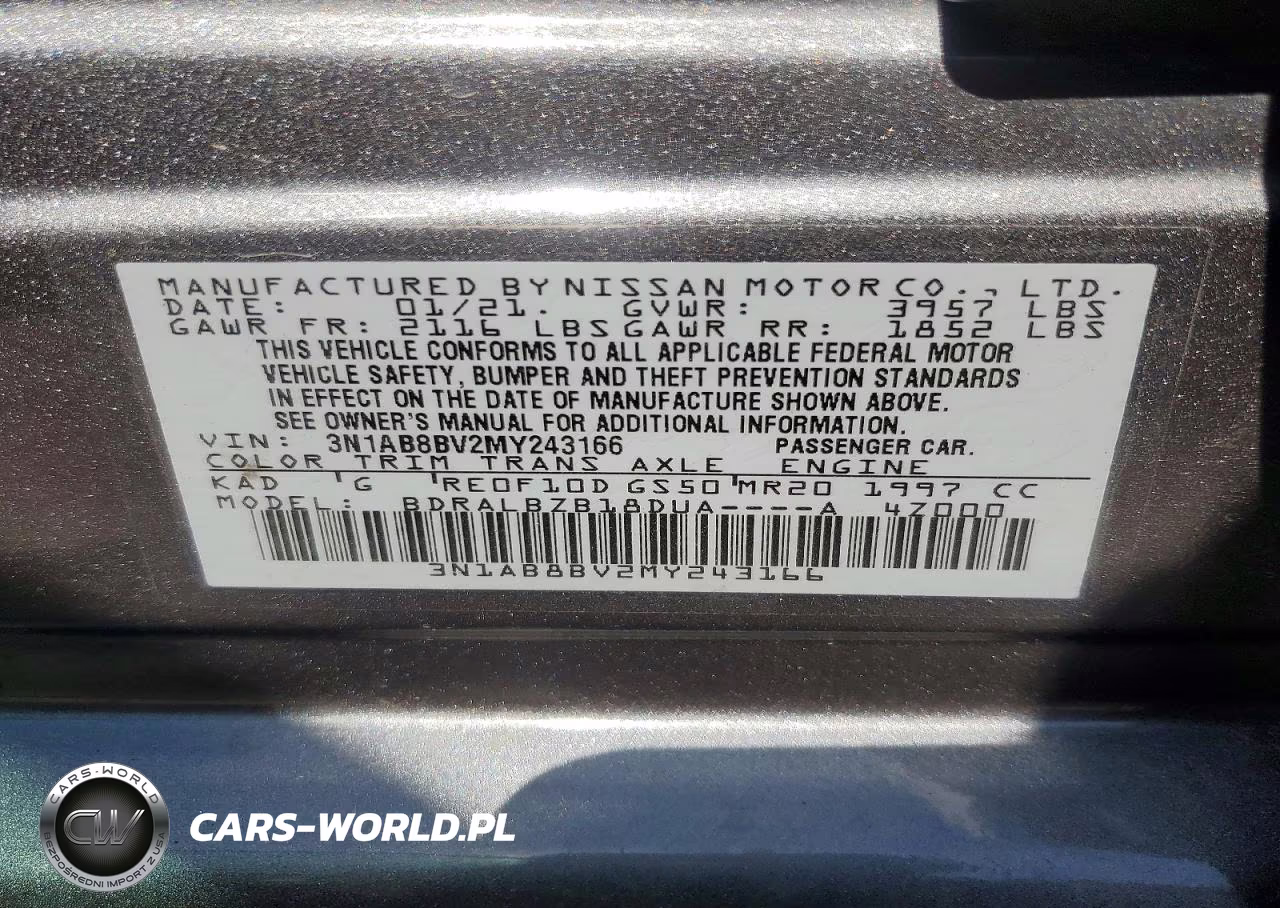 2021 Nissan Sentra S VIN:3N1AB8BV2MY243166 - 12