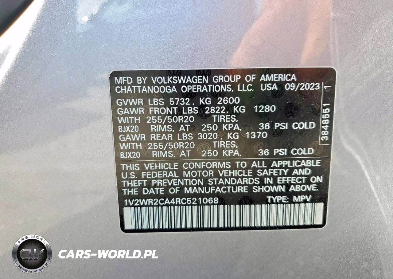 2024 Volkswagen Atlas Se VIN:1V2WR2CA4RC521068 - 14