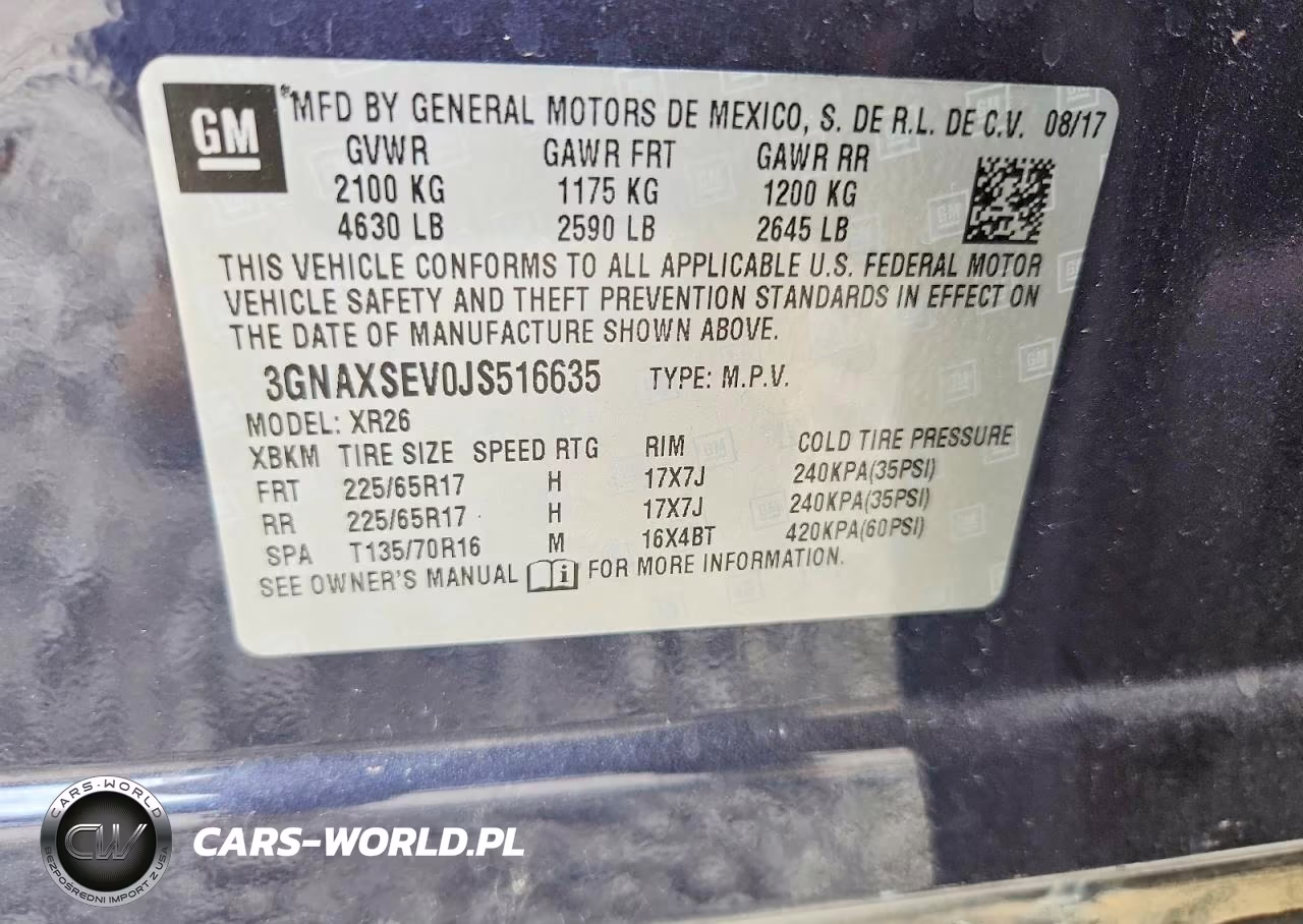 2018 Chevrolet Equinox Lt VIN:3GNAXSEV0JS516635 - 12
