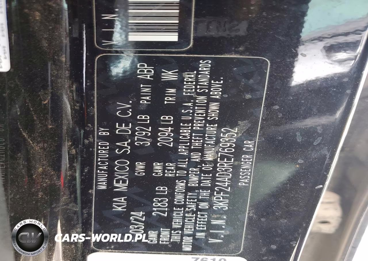 2024 Kia Forte Lxs VIN:3KPF24AD3RE769352 - 12