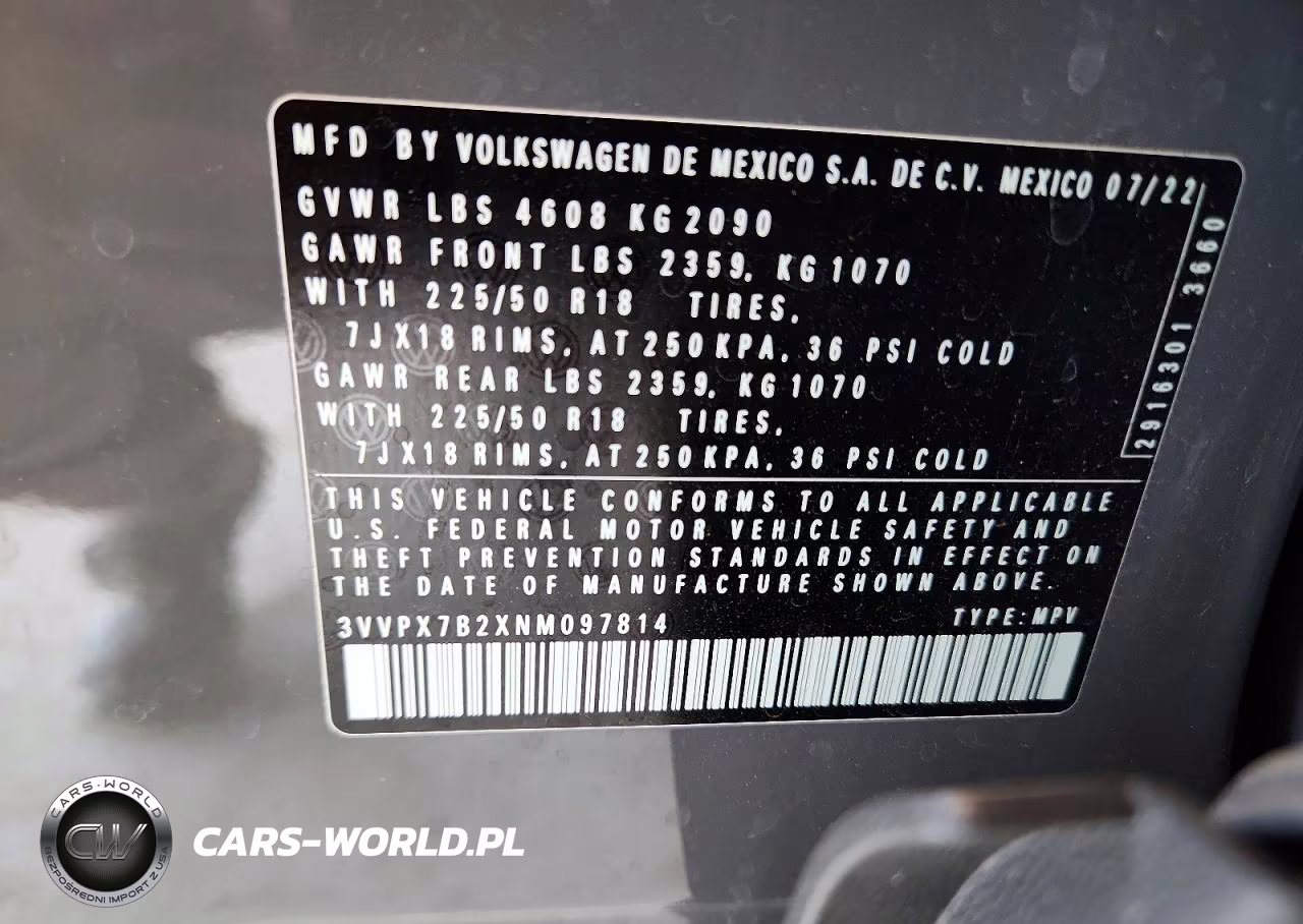 2022 Volkswagen Taos Se Iq Drive VIN:3VVPX7B2XNM097814 - 14