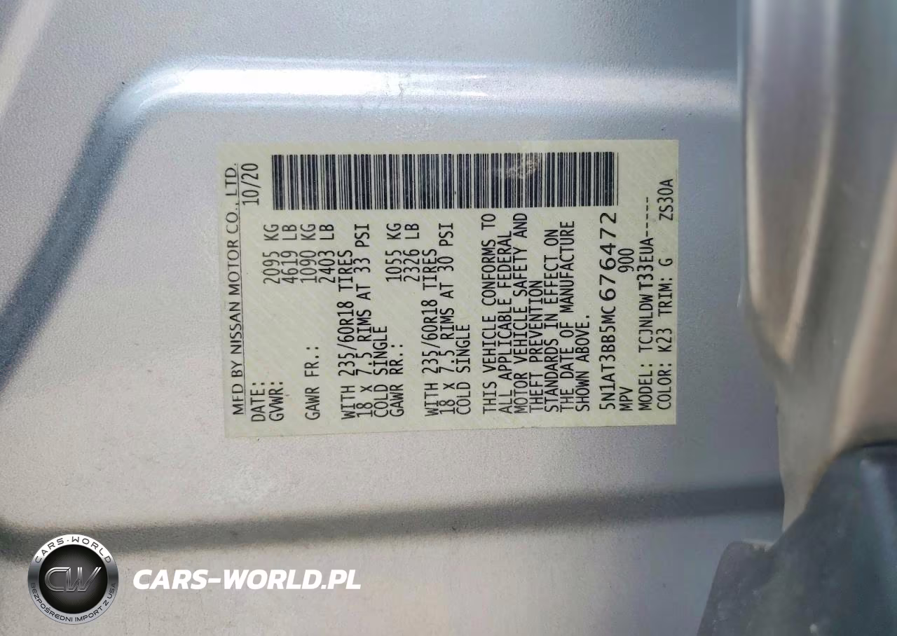 2021 Nissan Rogue Sv VIN:5N1AT3BB5MC676472 - 12