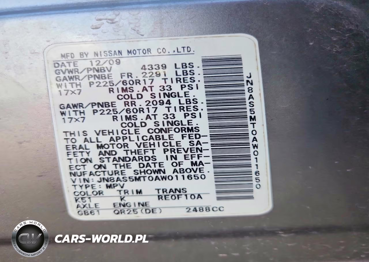 2010 Nissan Rogue Sl VIN:JN8AS5MT0AW011650 - 12