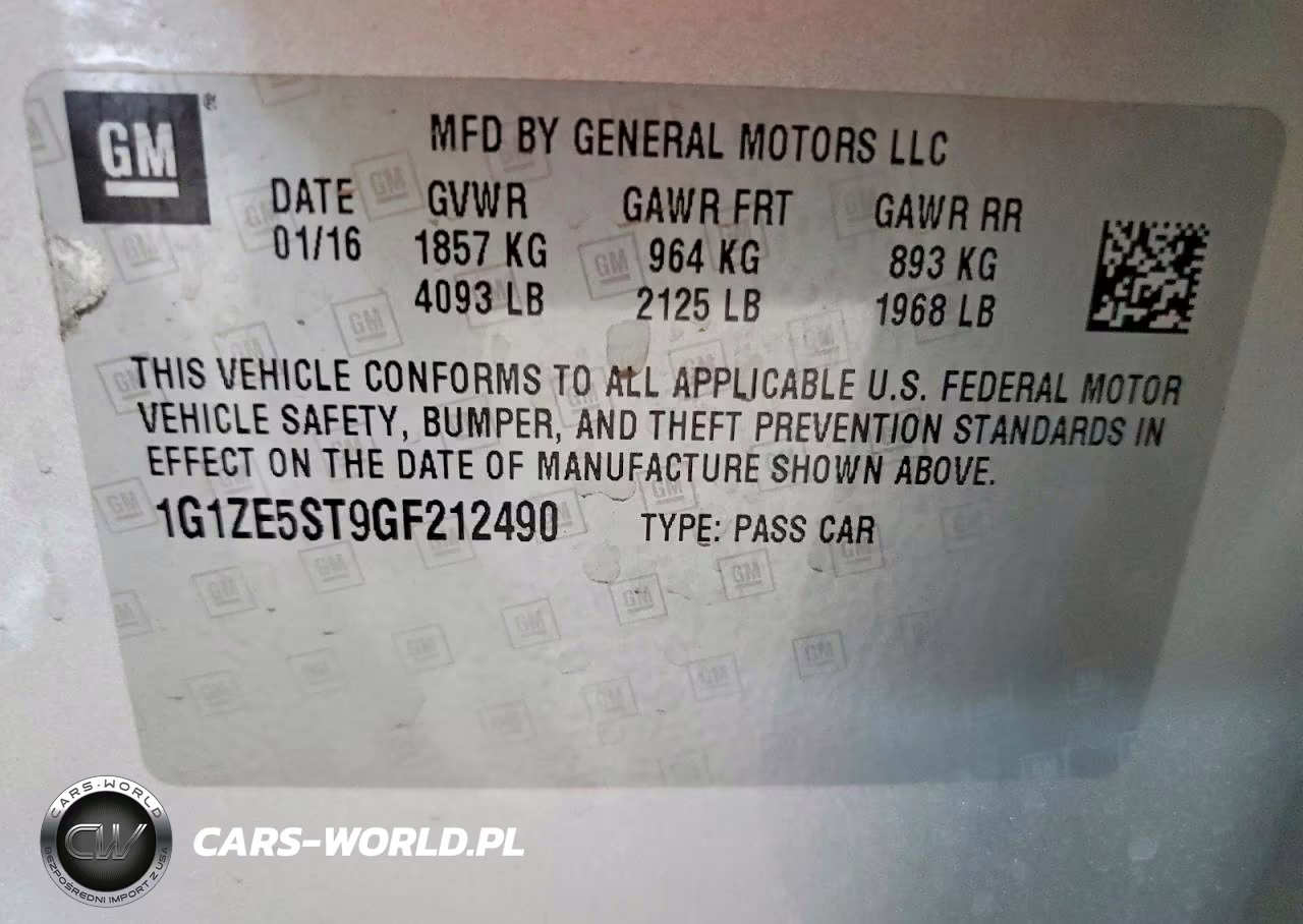 2016 Chevrolet Malibu Lt VIN:1G1ZE5ST9GF212490 - 12