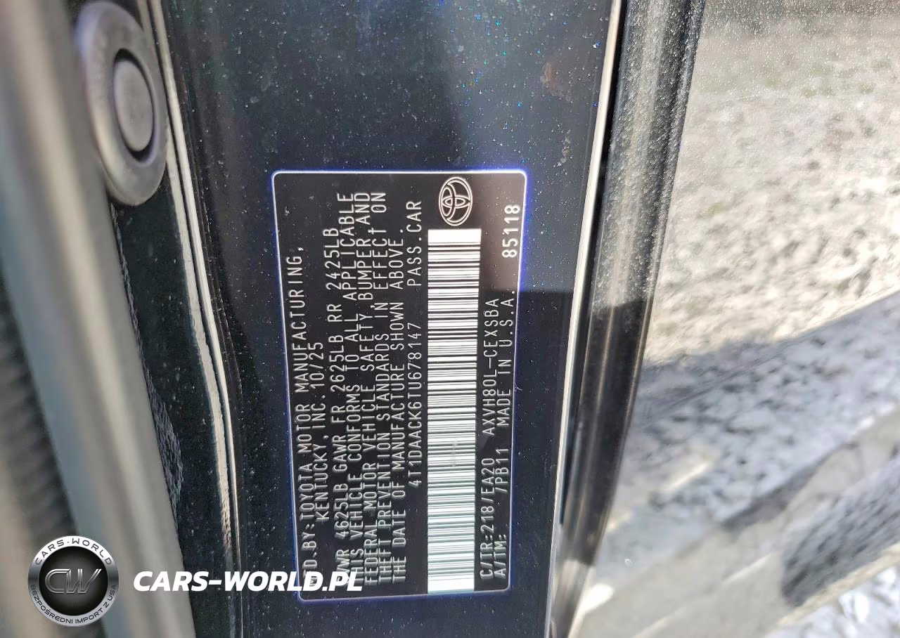 2026 Toyota Camry Se VIN:4T1DAACK6TU678147 - 12