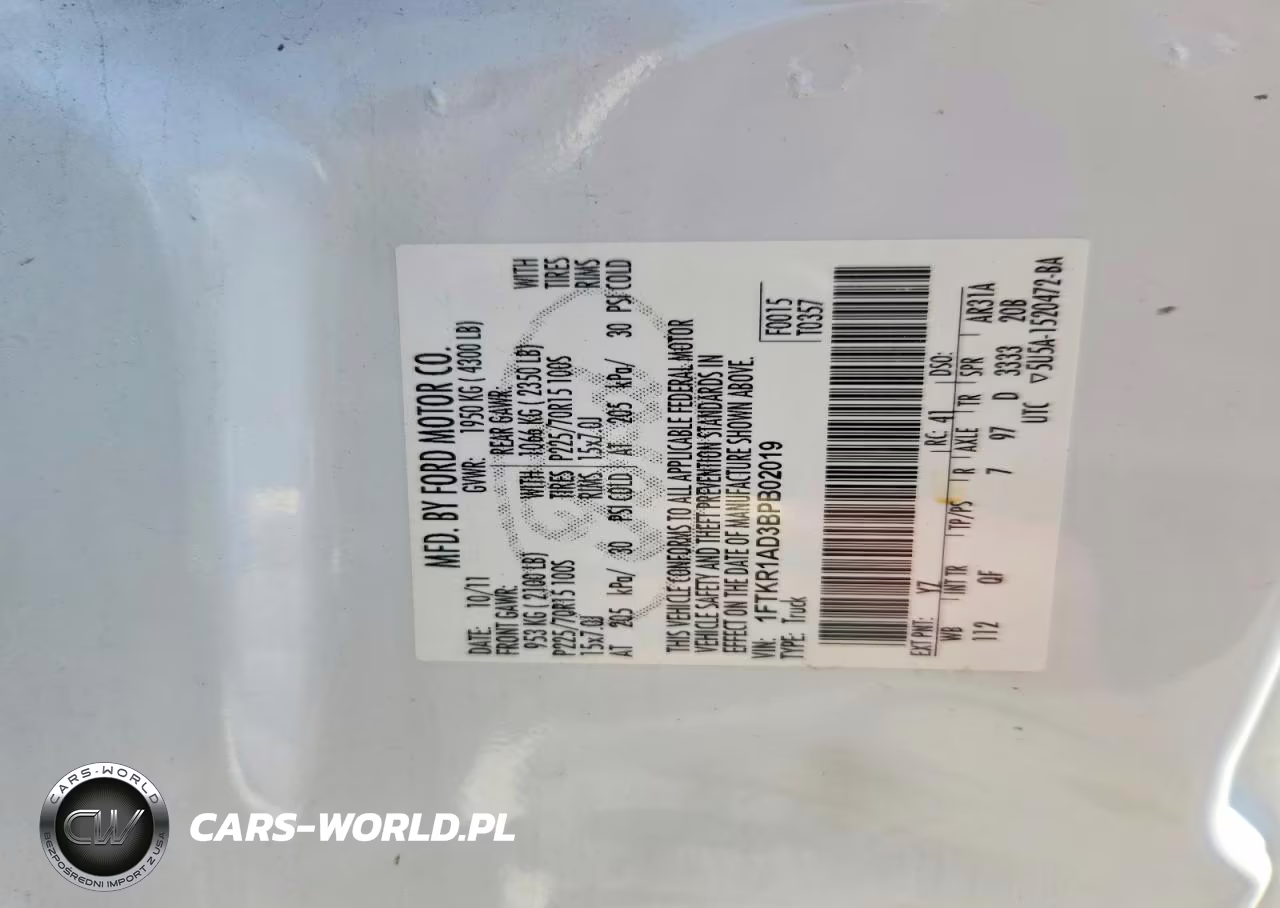 2011 Ford Ranger VIN:1FTKR1AD3BPB02019 - 12