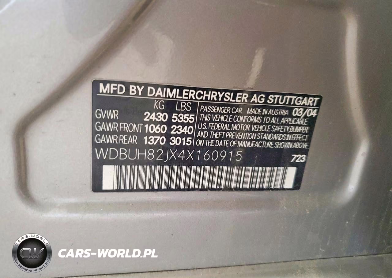 2004 Mercedes-Benz E 320 4Matic VIN:WDBUH82JX4X160915 - 12