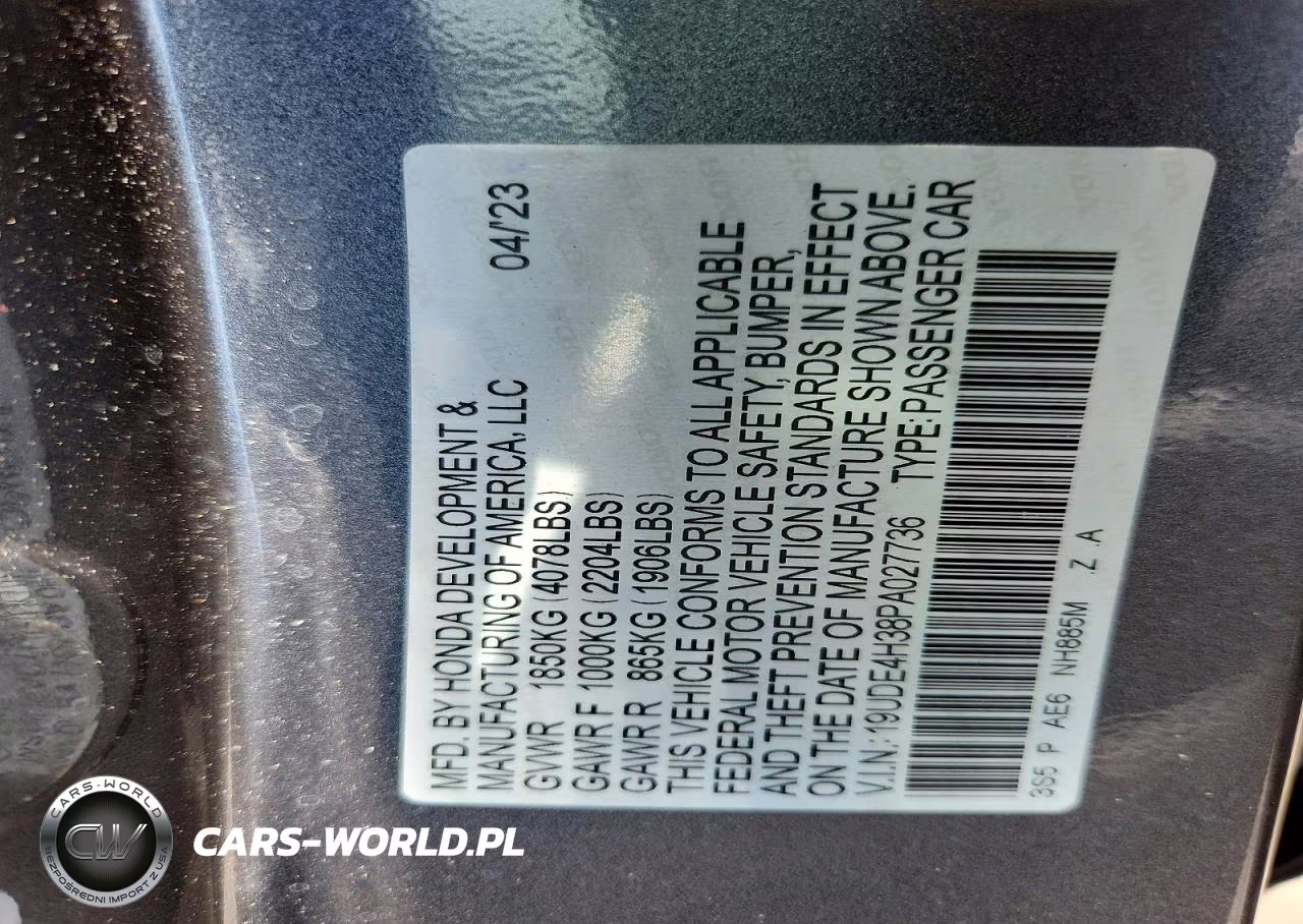 2023 Acura Integra A-Spec VIN:19UDE4H38PA027736 - 12