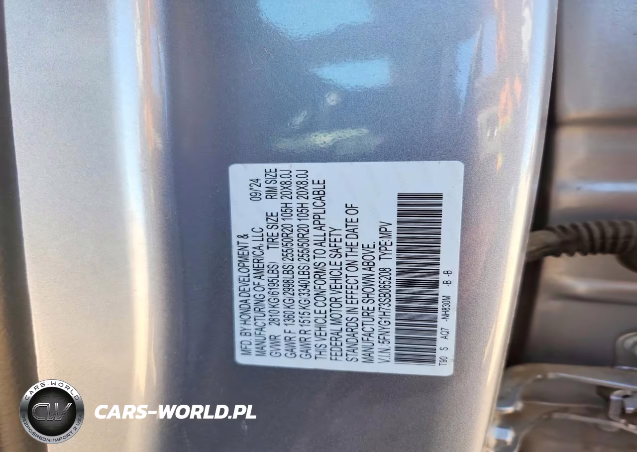 2025 Honda Pilot Touring VIN:5FNYG1H73SB065208 - 14
