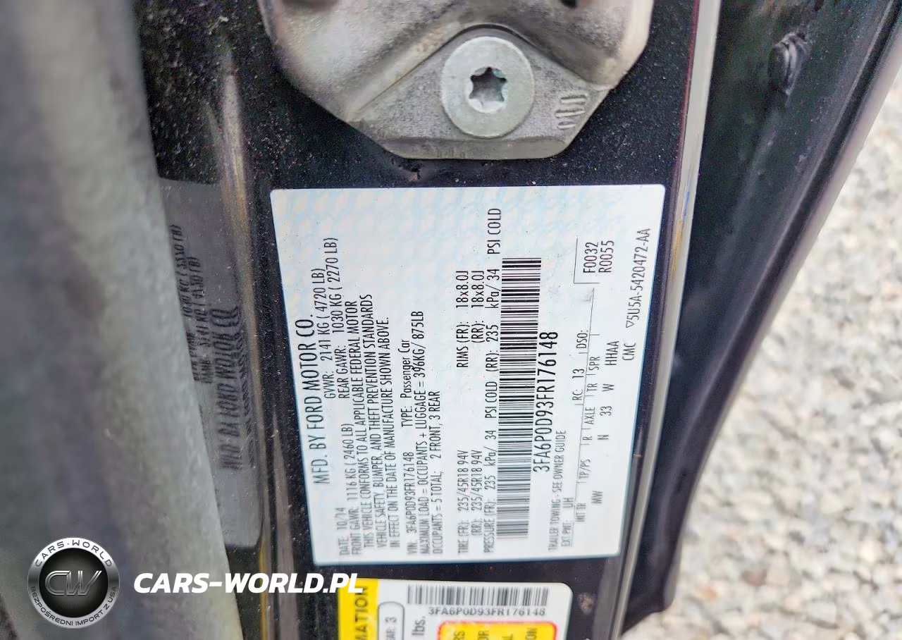 2015 Ford Fusion Titanium VIN:3FA6P0D93FR176148 - 12