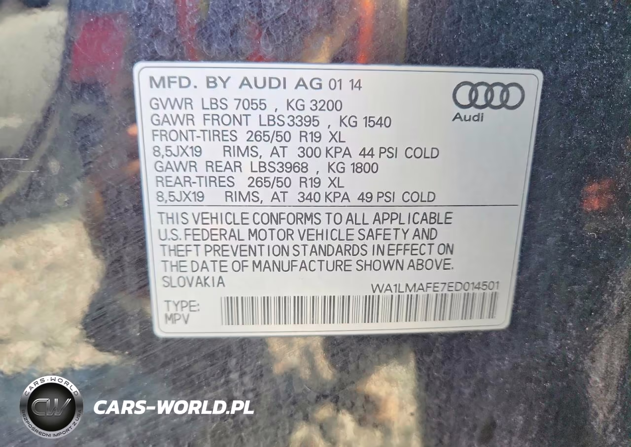 2014 Audi Q7 Premium Plus VIN:WA1LMAFE7ED014501 - 13