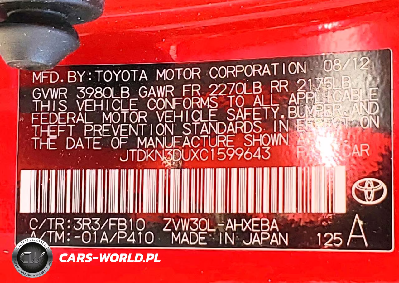 2012 Toyota Prius Two VIN:JTDKN3DUXC1599643 - 12