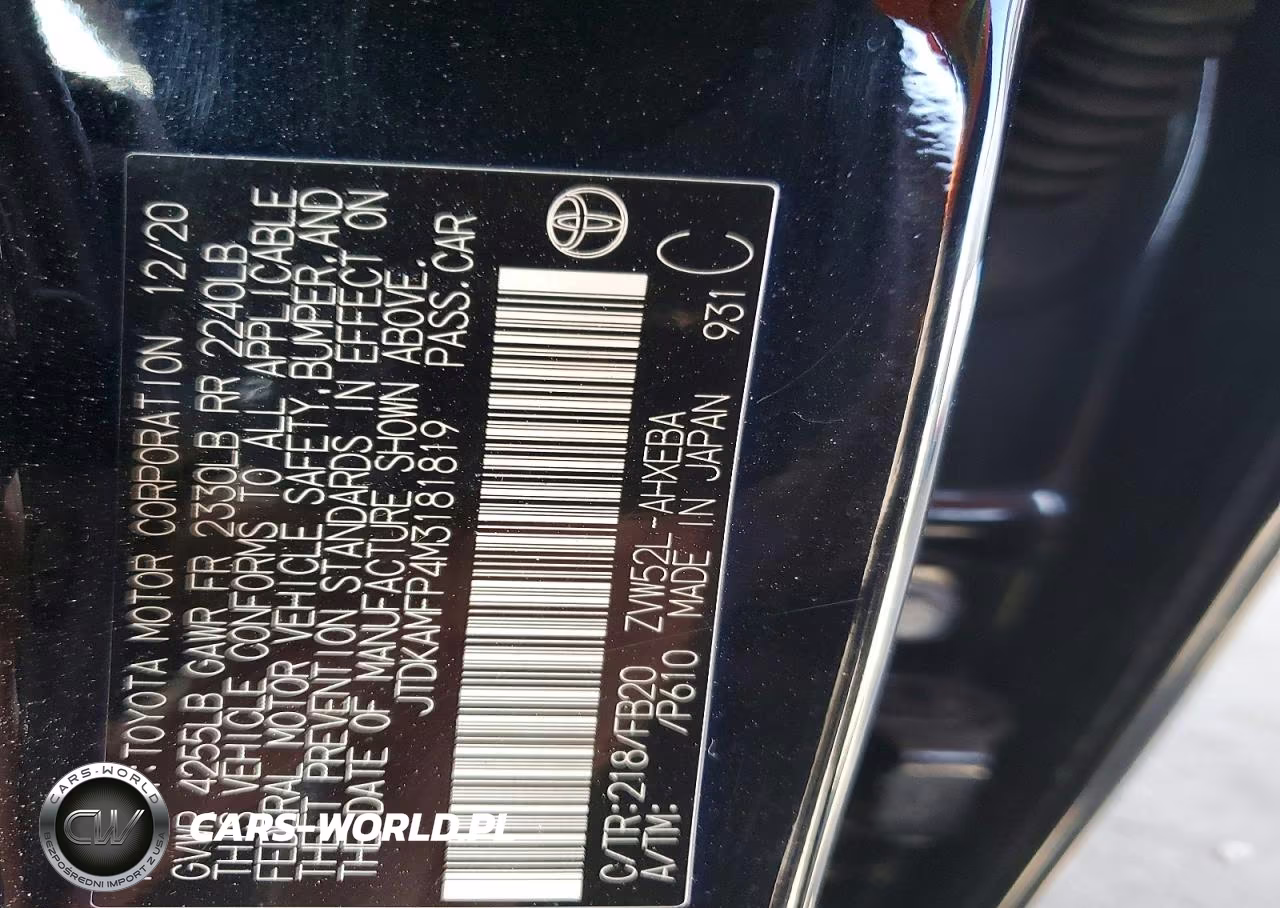2021 Toyota Prius Prime Le VIN:JTDKAMFP4M3181819 - 12
