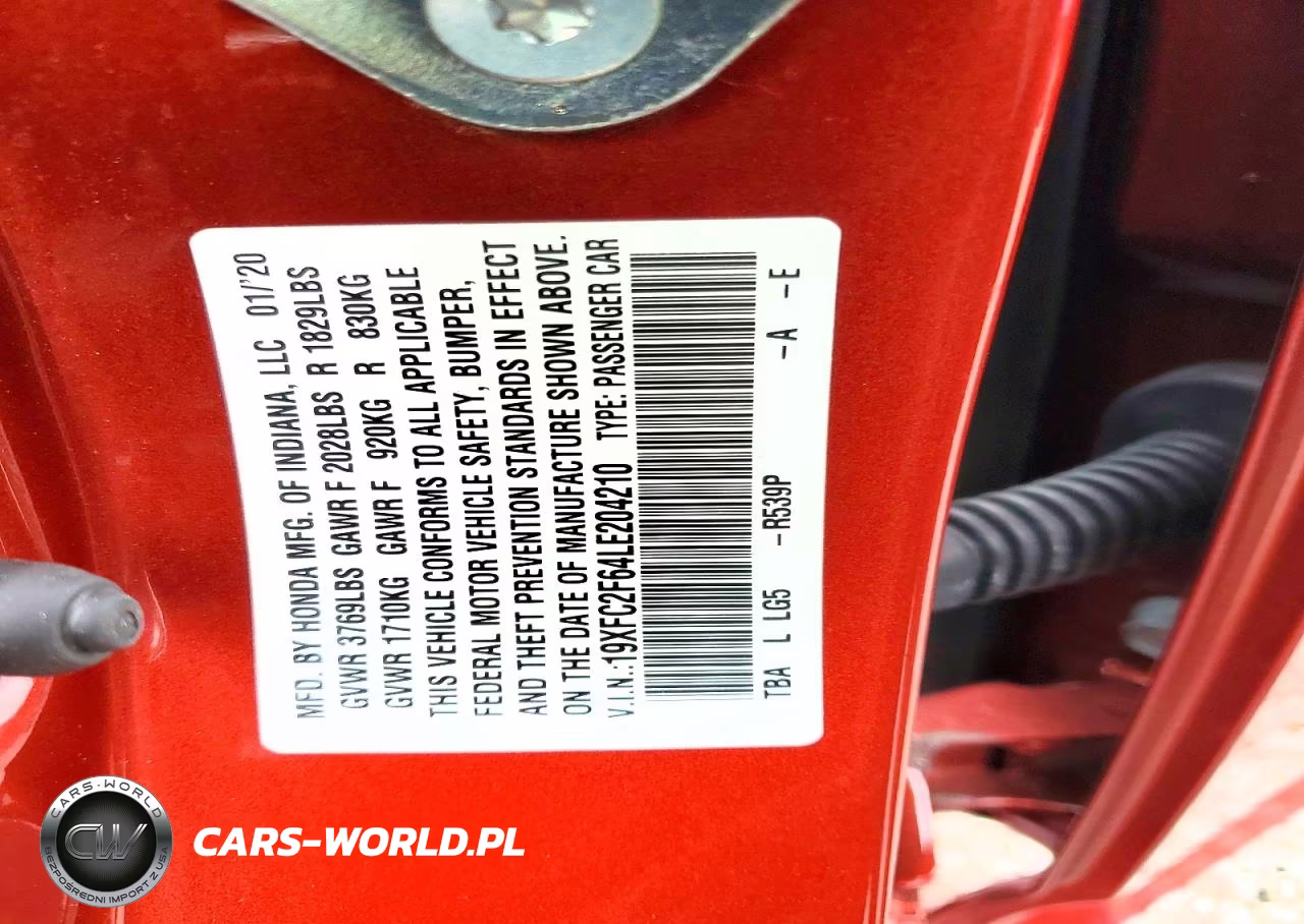 2020 Honda Civic Lx VIN:19XFC2F64LE204210 - 13