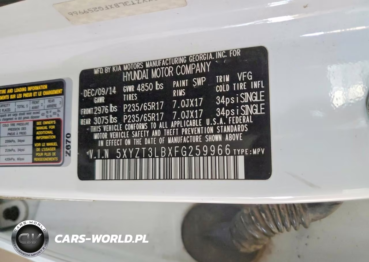 2015 Hyundai Santa Fe Sport 2.4L VIN:5XYZT3LBXFG259966 - 13