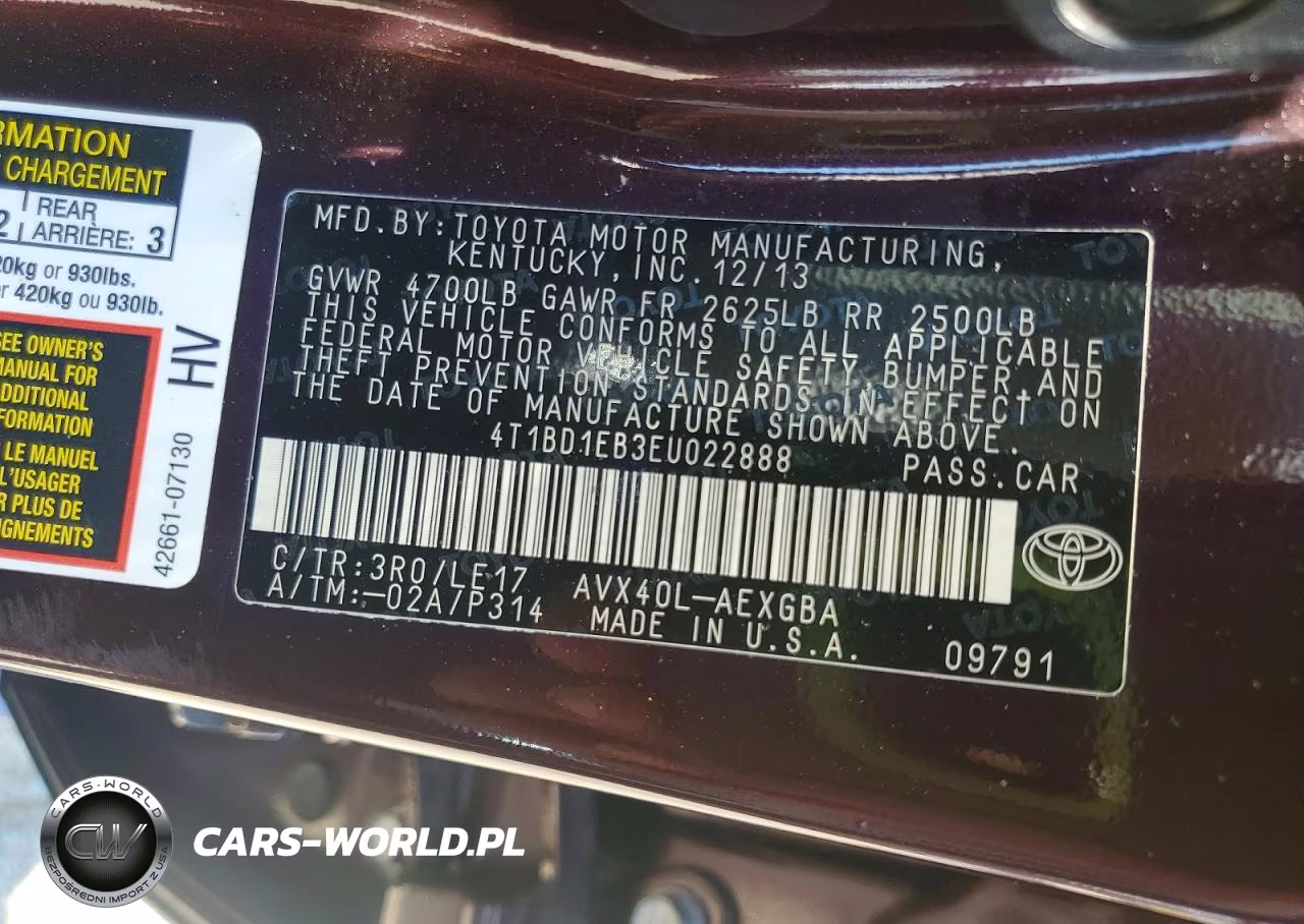 2014 Toyota Avalon Hybrid Xle Touring VIN:4T1BD1EB3EU022888 - 12