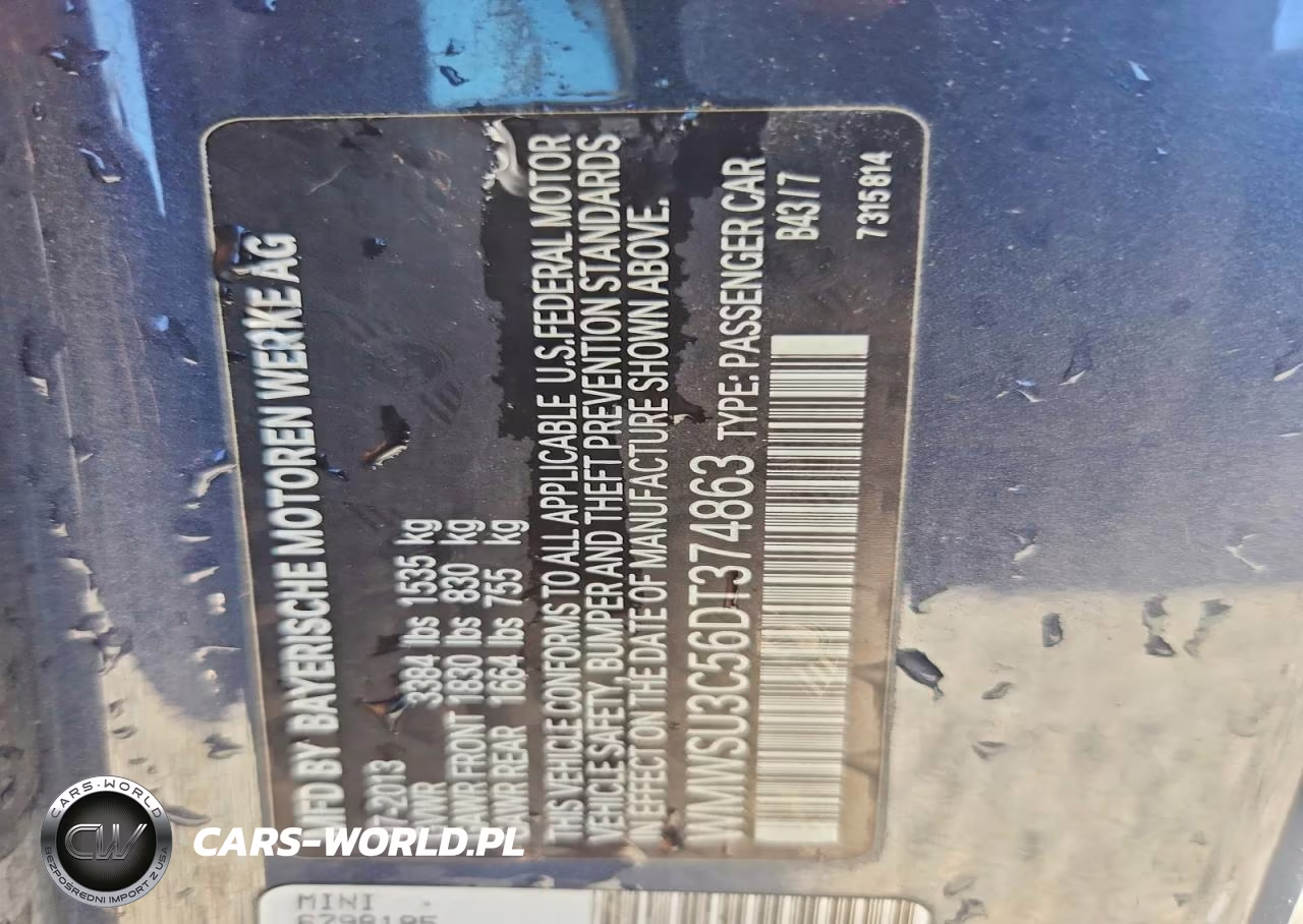 2013 Mini Cooper VIN:WMWSU3C56DT374863 - 12