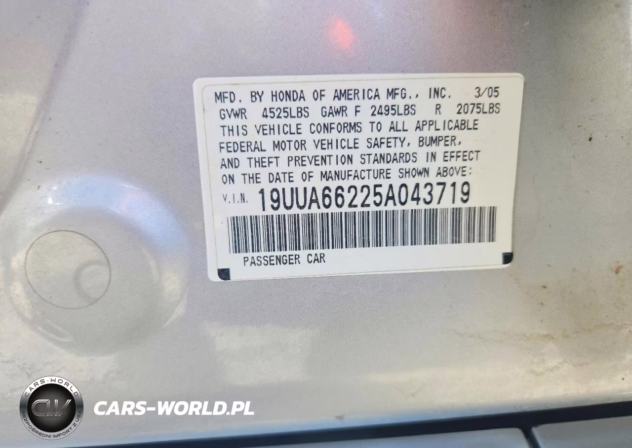 2005 Acura Tl VIN:19UUA66225A043719 - 12