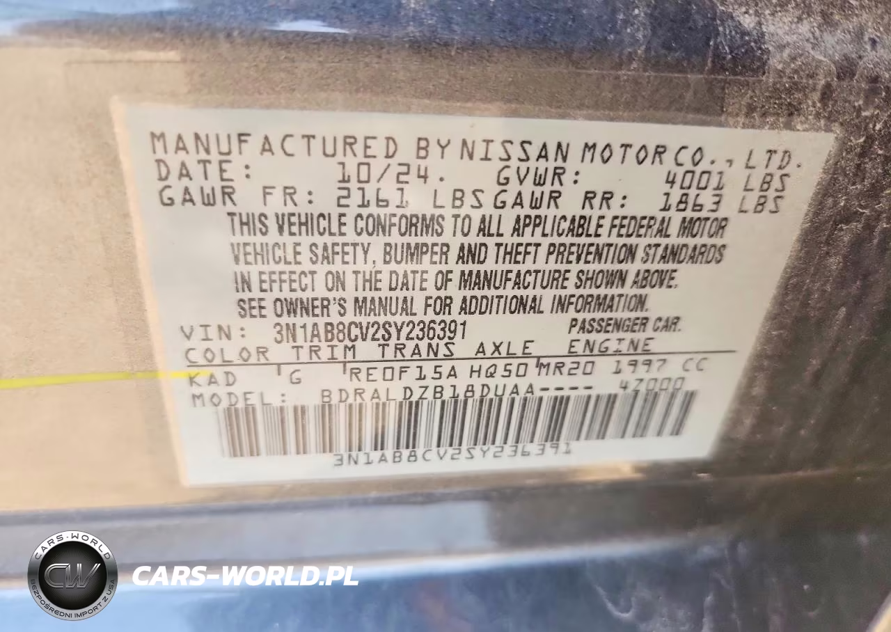 2025 Nissan Sentra Sv VIN:3N1AB8CV2SY236391 - 12