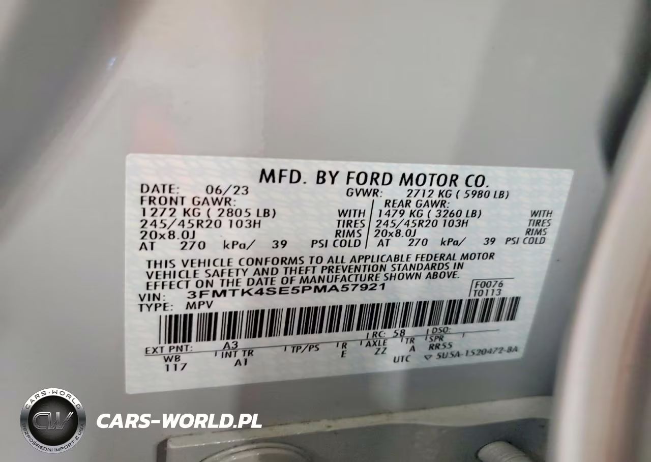 2023 Ford Mach E VIN:3FMTK4SE5PMA57921 - 14