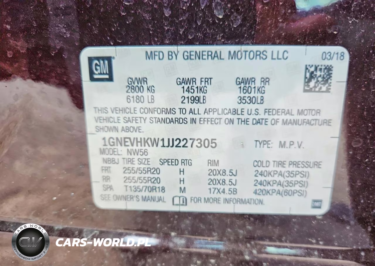 2018 Chevrolet Traverse Lt VIN:1GNEVHKW1JJ227305 - 13