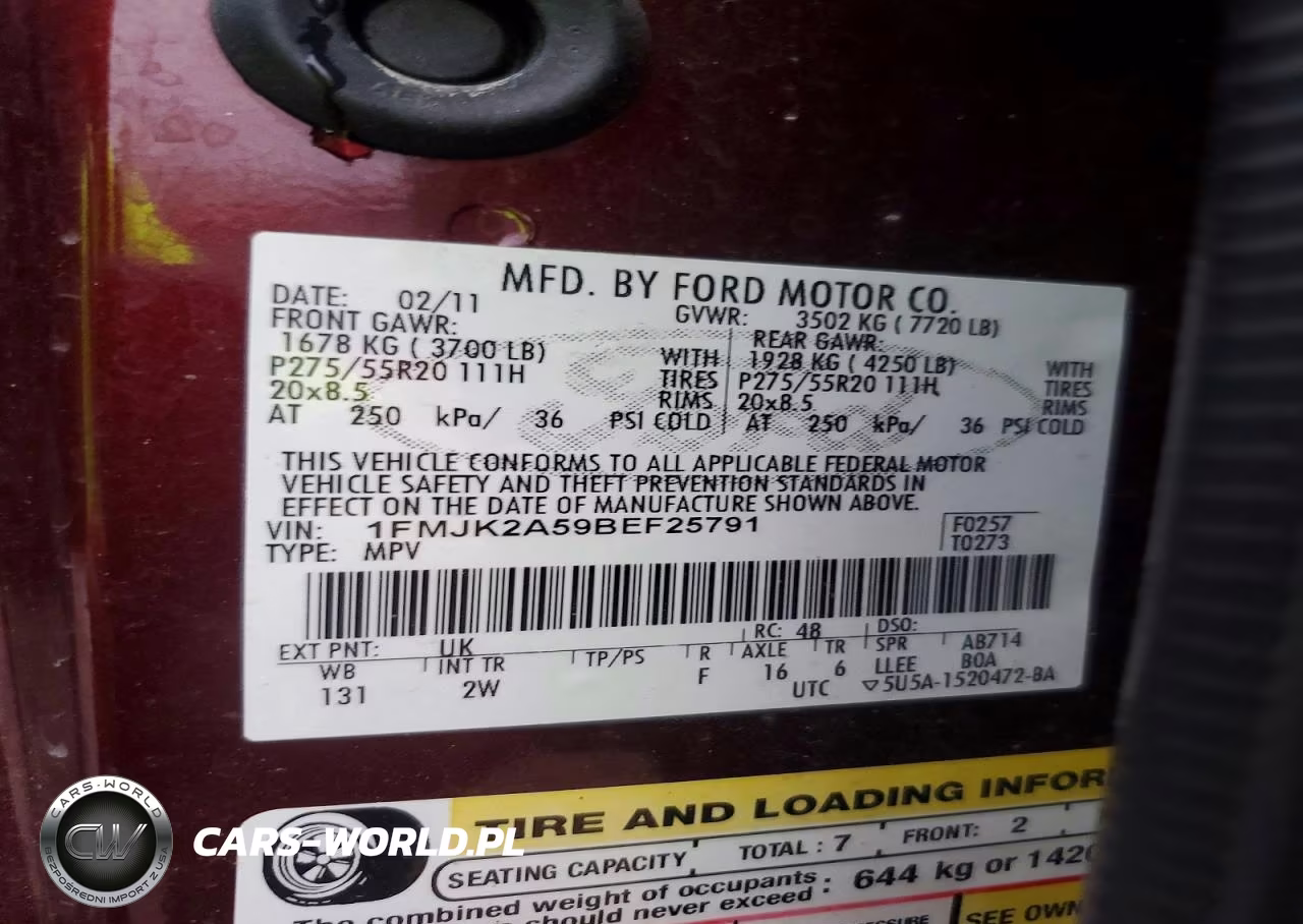 2011 Ford Expedition El Limited VIN:1FMJK2A59BEF25791 - 13