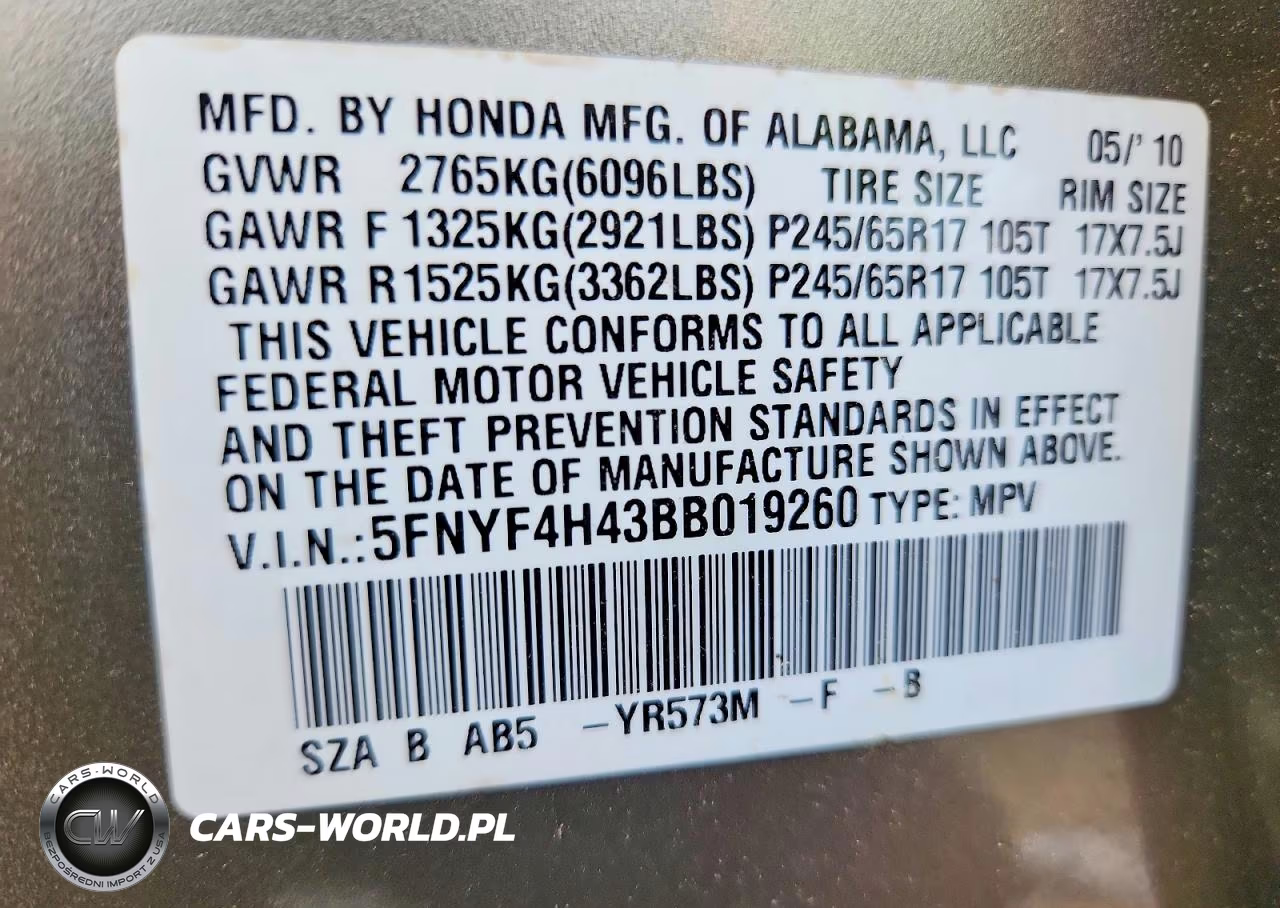 2011 Honda Pilot Ex VIN:5FNYF4H43BB019260 - 13