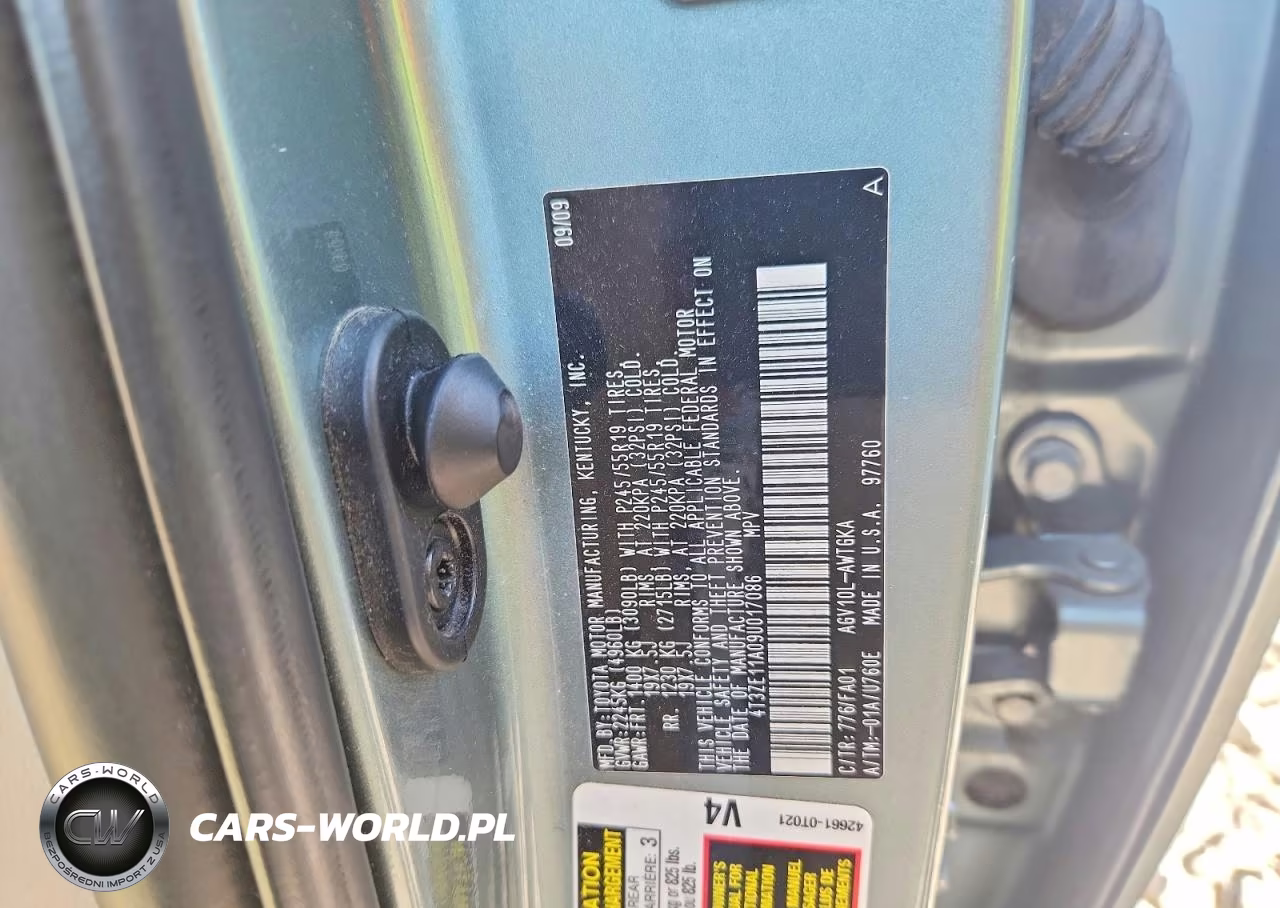 2009 Toyota Venza Fwd 4Cyl VIN:4T3ZE11A09U017086 - 12