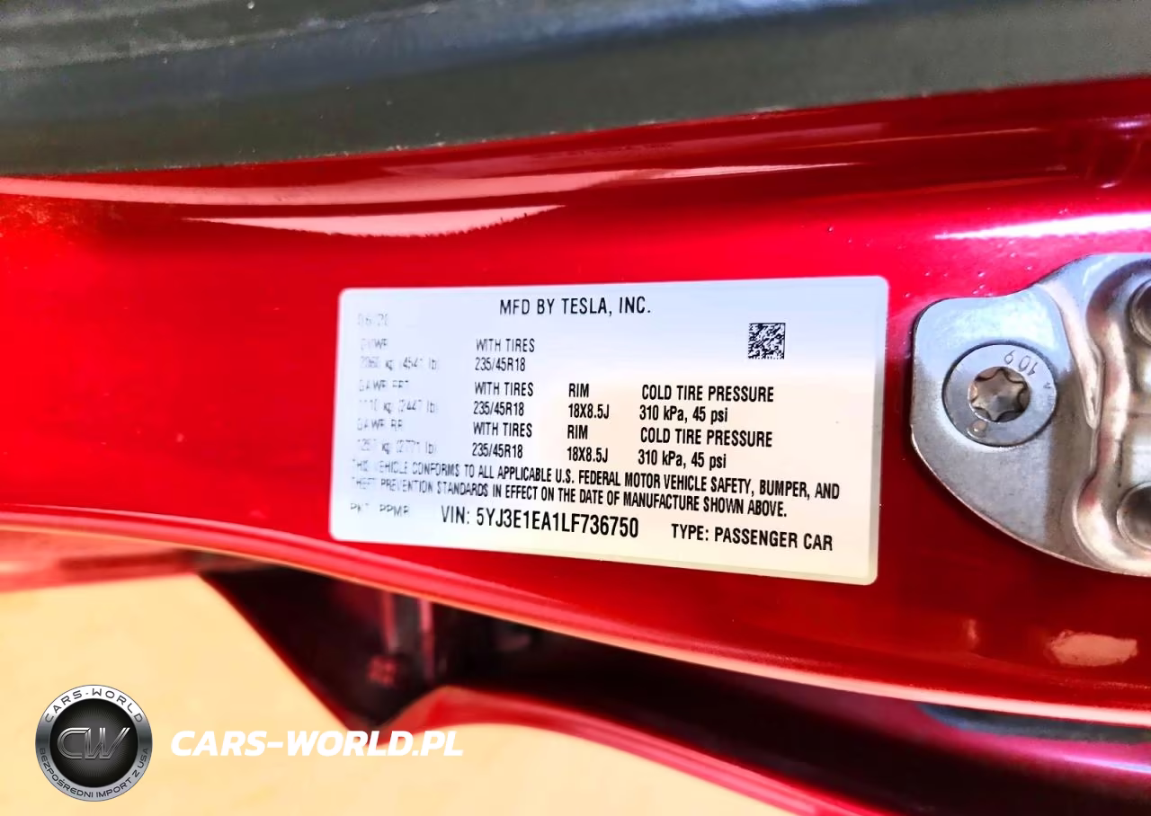 2020 Tesla Model 3 VIN:5YJ3E1EA1LF736750 - 12