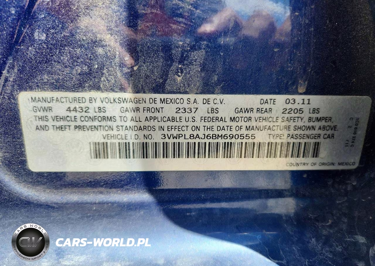 2011 Volkswagen Jetta Tdi VIN:3VWPL8AJ6BM690555 - 12