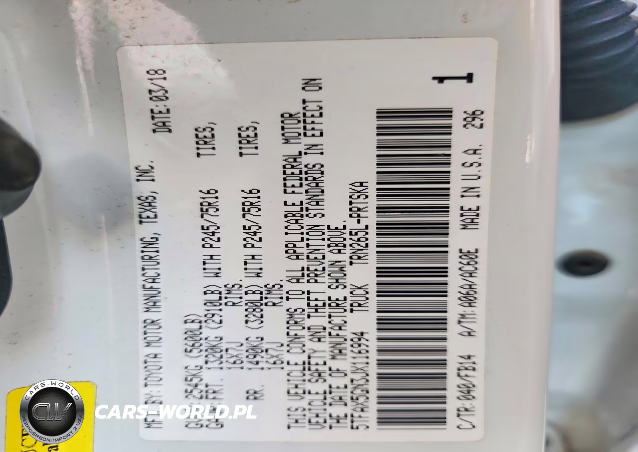 2018 Toyota Tacoma Sr VIN:5TFAX5GN3JX116994 - 13