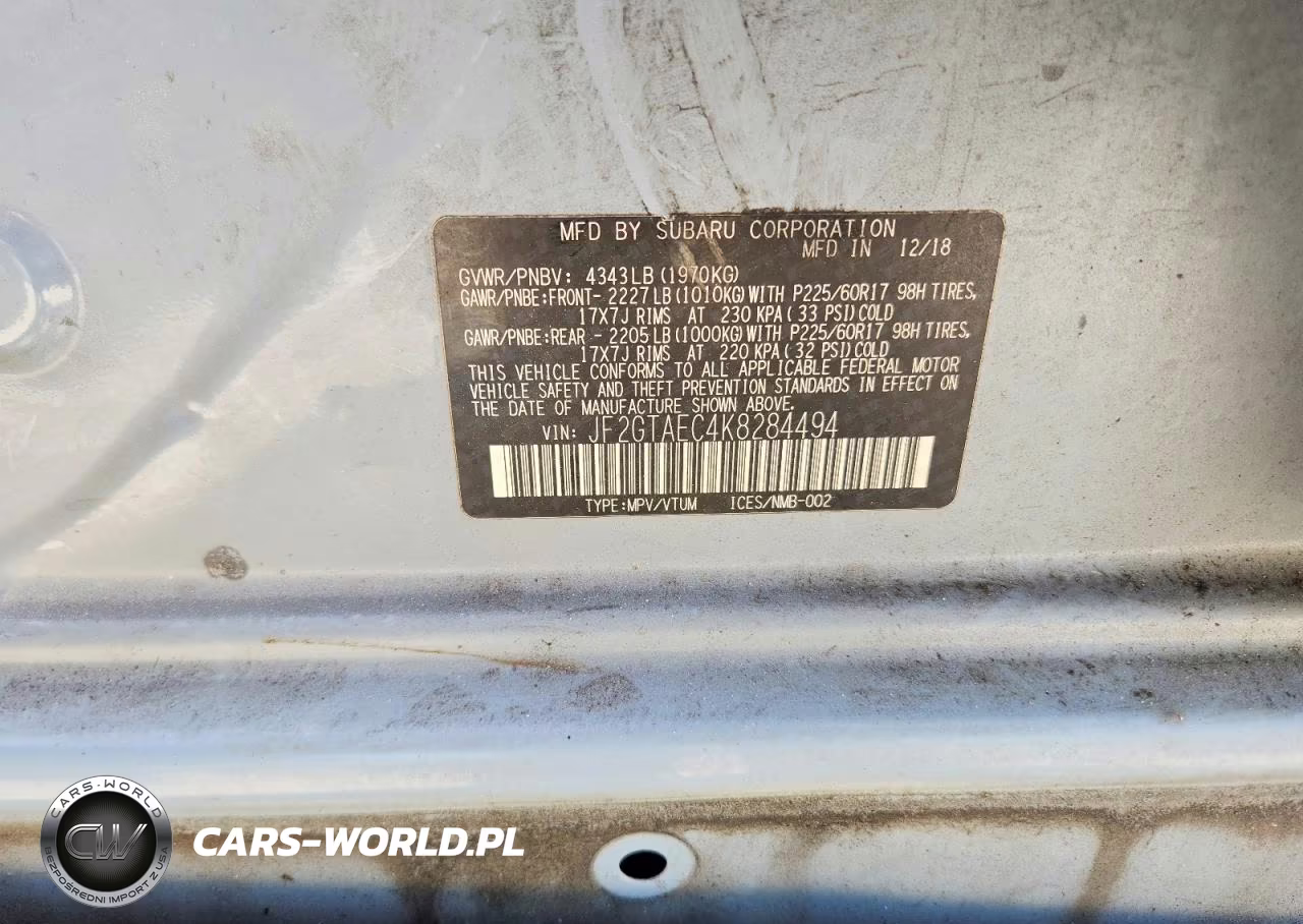 2019 Subaru Crosstrek Premium VIN:JF2GTAEC4K8284494 - 13