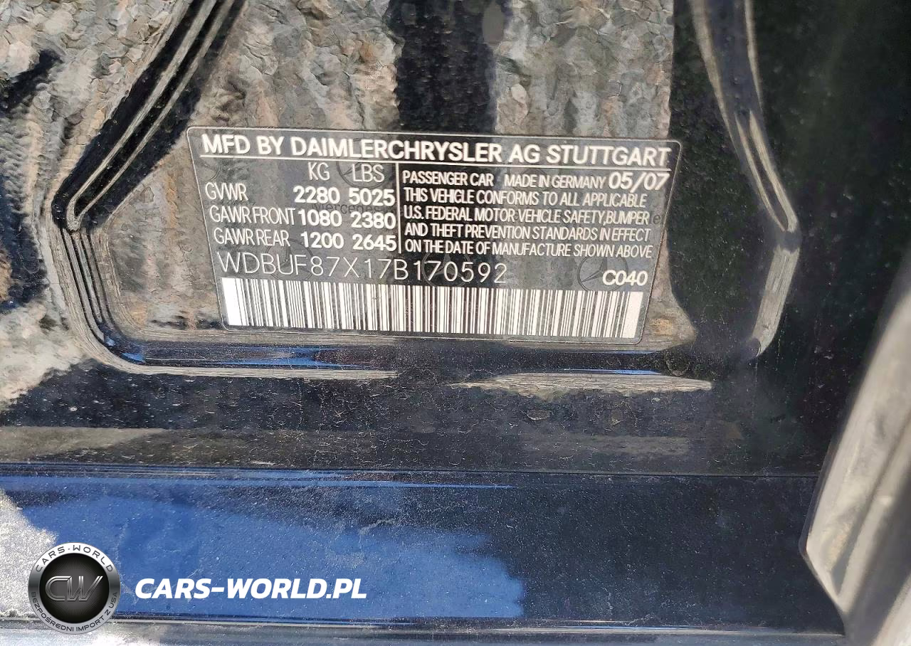 2007 Mercedes-Benz E 350 4Matic VIN:WDBUF87X17B170592 - 12