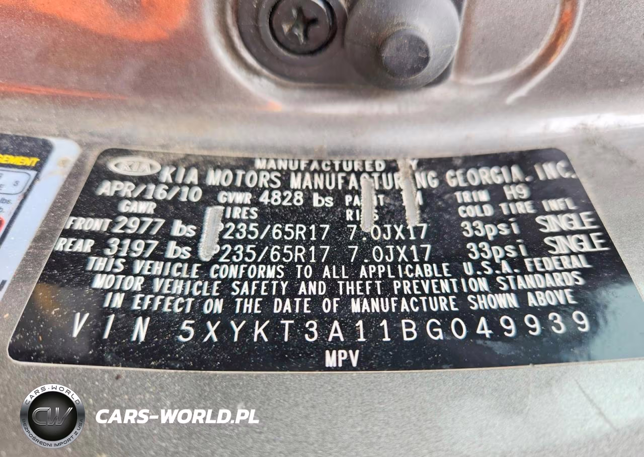 2011 Kia Sorento Lx VIN:5XYKT3A11BG049939 - 13