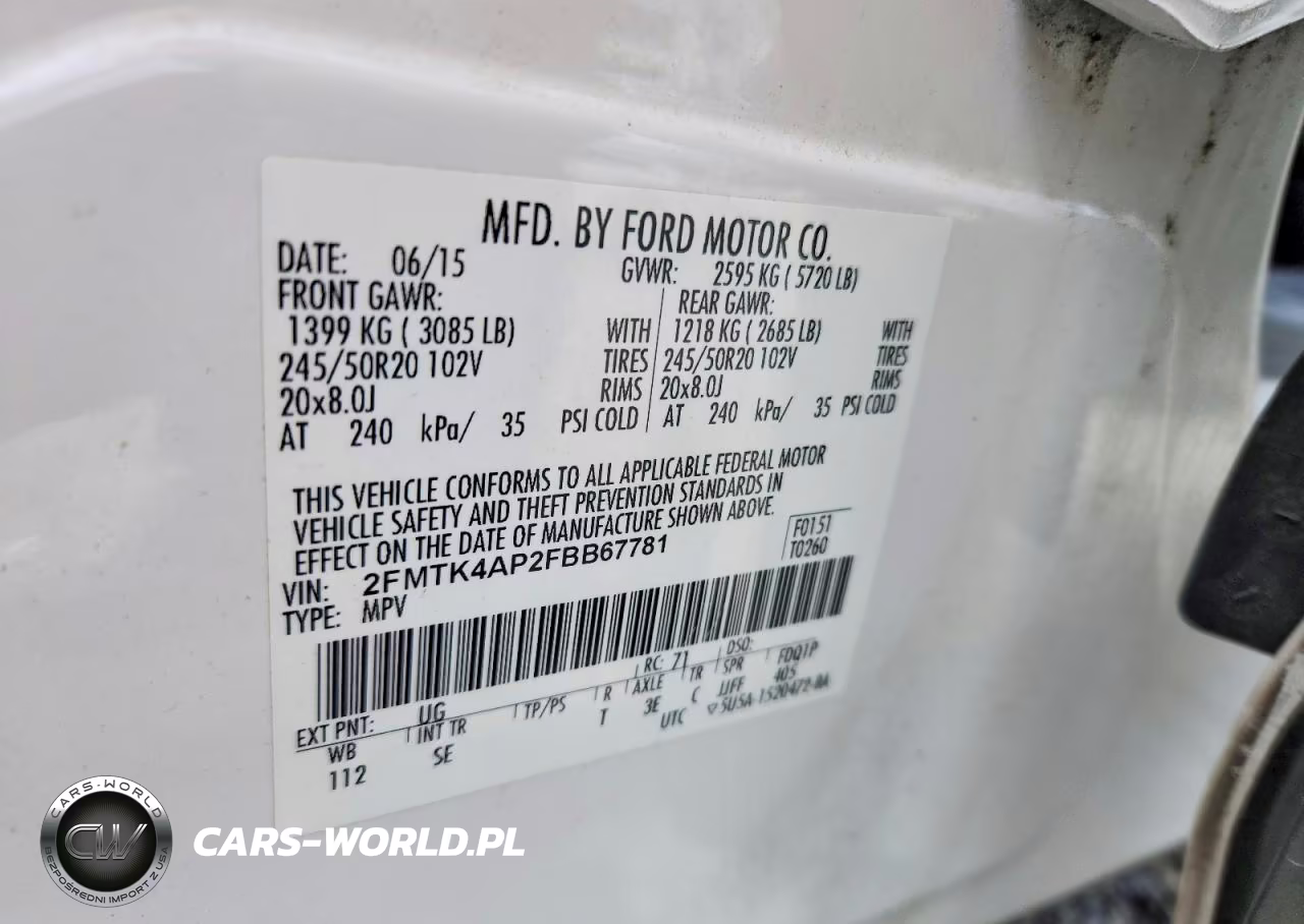 2015 Ford Edge Sport VIN:2FMTK4AP2FBB67781 - 13