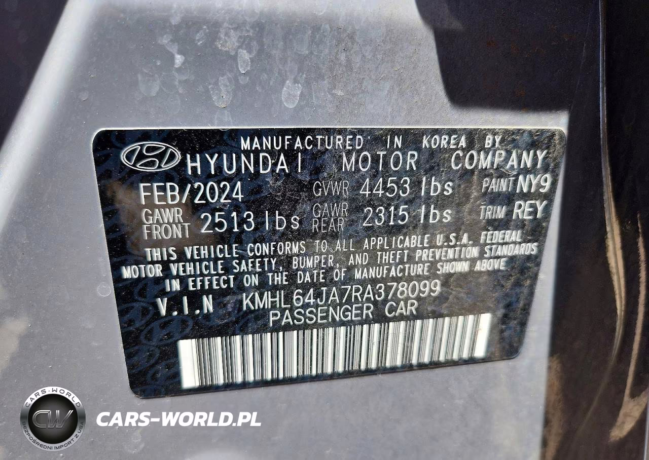2024 Hyundai Sonata Sel VIN:KMHL64JA7RA378099 - 13