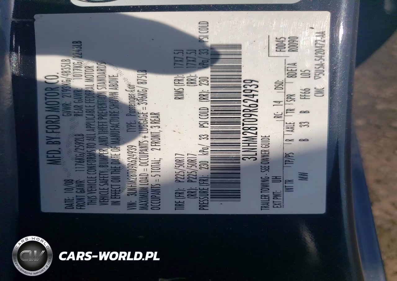 2009 Lincoln Mkz VIN:3LNHM28T09R624939 - 12