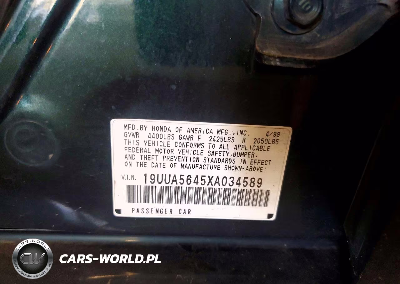 1999 Acura 3.2Tl VIN:19UUA5645XA034589 - 12