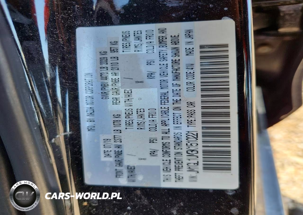 2019 Mazda 6 Sport VIN:JM1GL1UM3K1510221 - 12