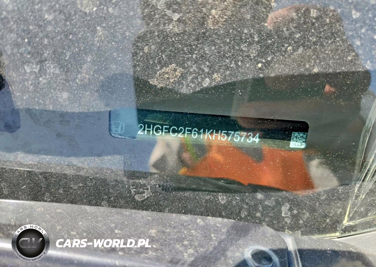 2019 Honda Civic Lx VIN:2HGFC2F61KH575734 - 13