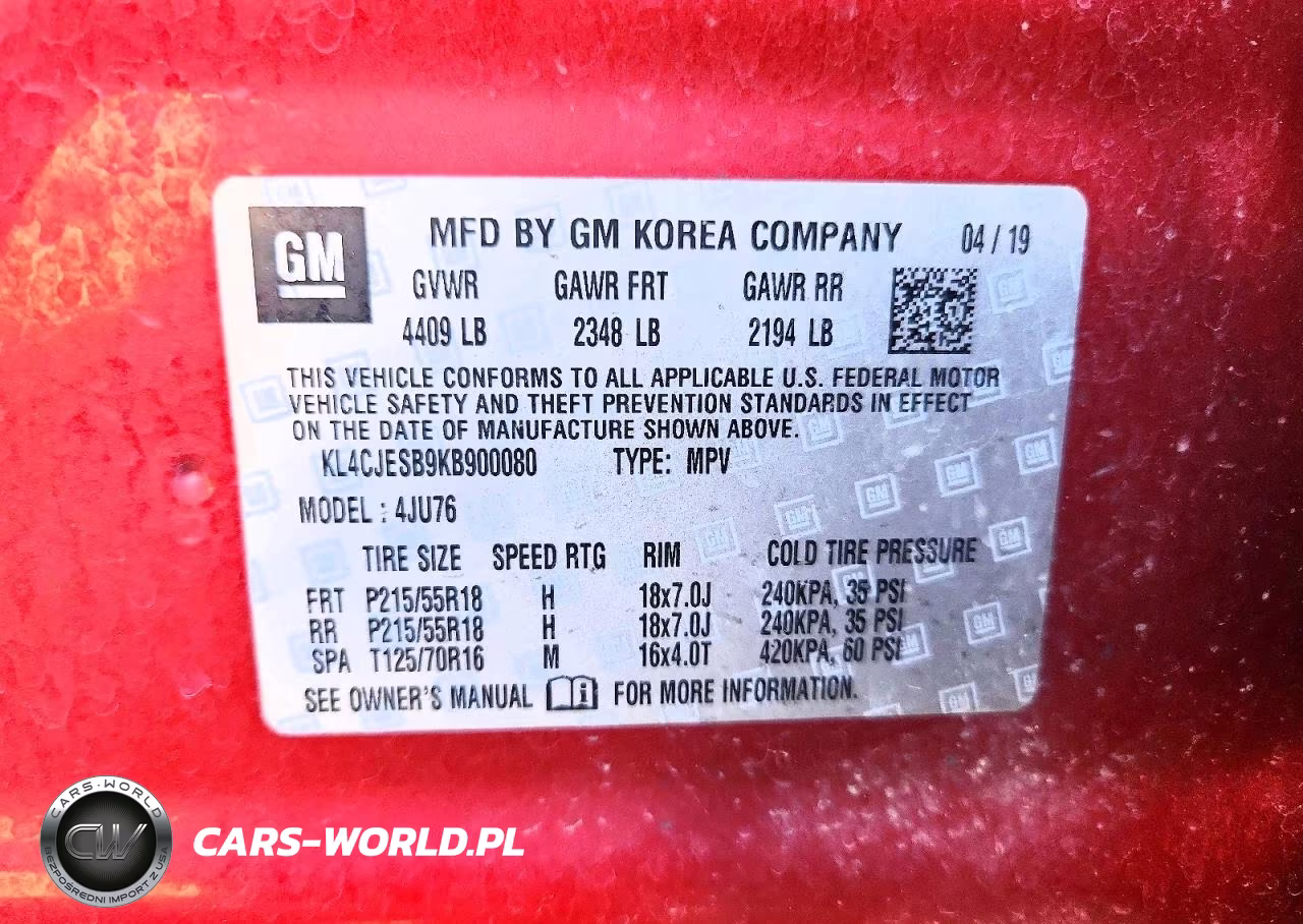 2019 Buick Encore Preferred VIN:KL4CJESB9KB900080 - 13