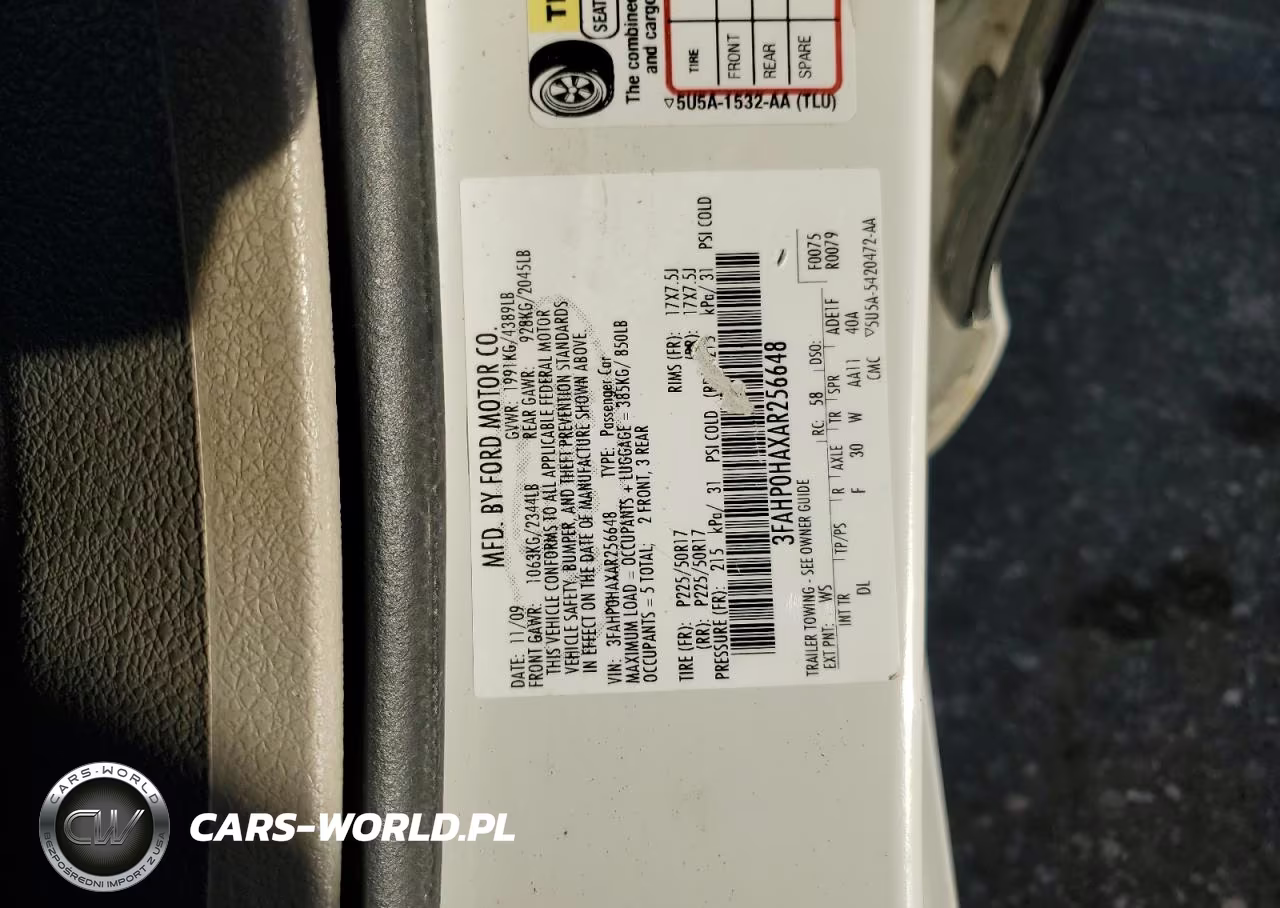 2010 Ford Fusion Se VIN:3FAHP0HAXAR256648 - 12