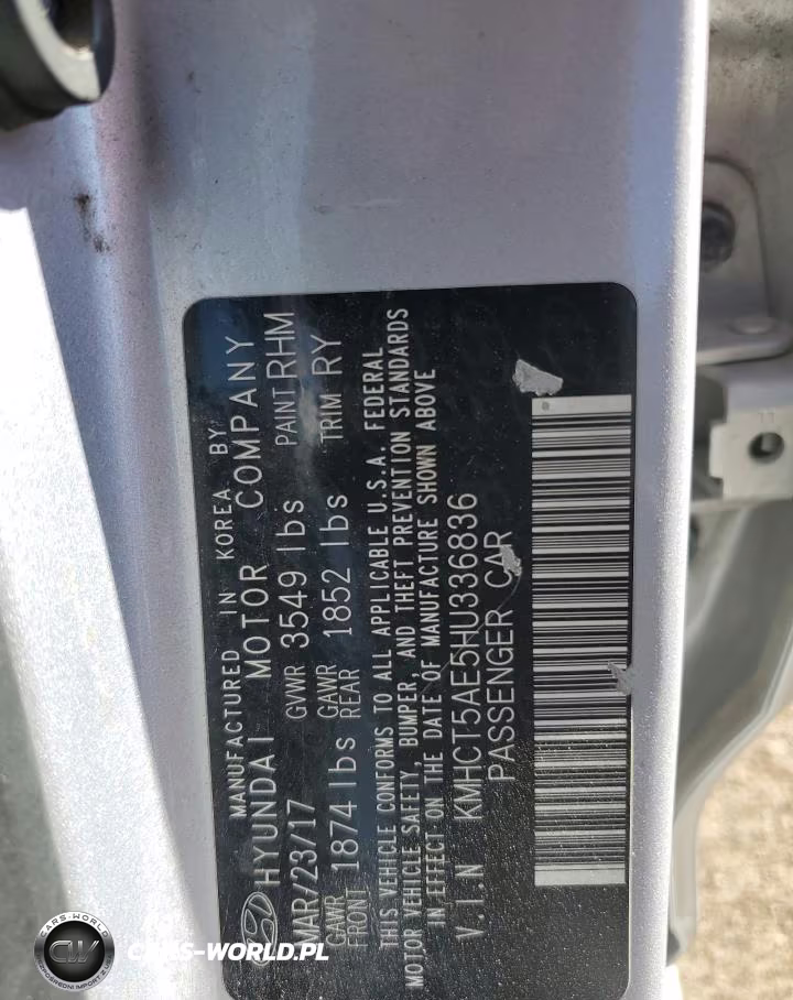 2017 Hyundai Accent Se VIN:KMHCT5AE5HU336836 - 12