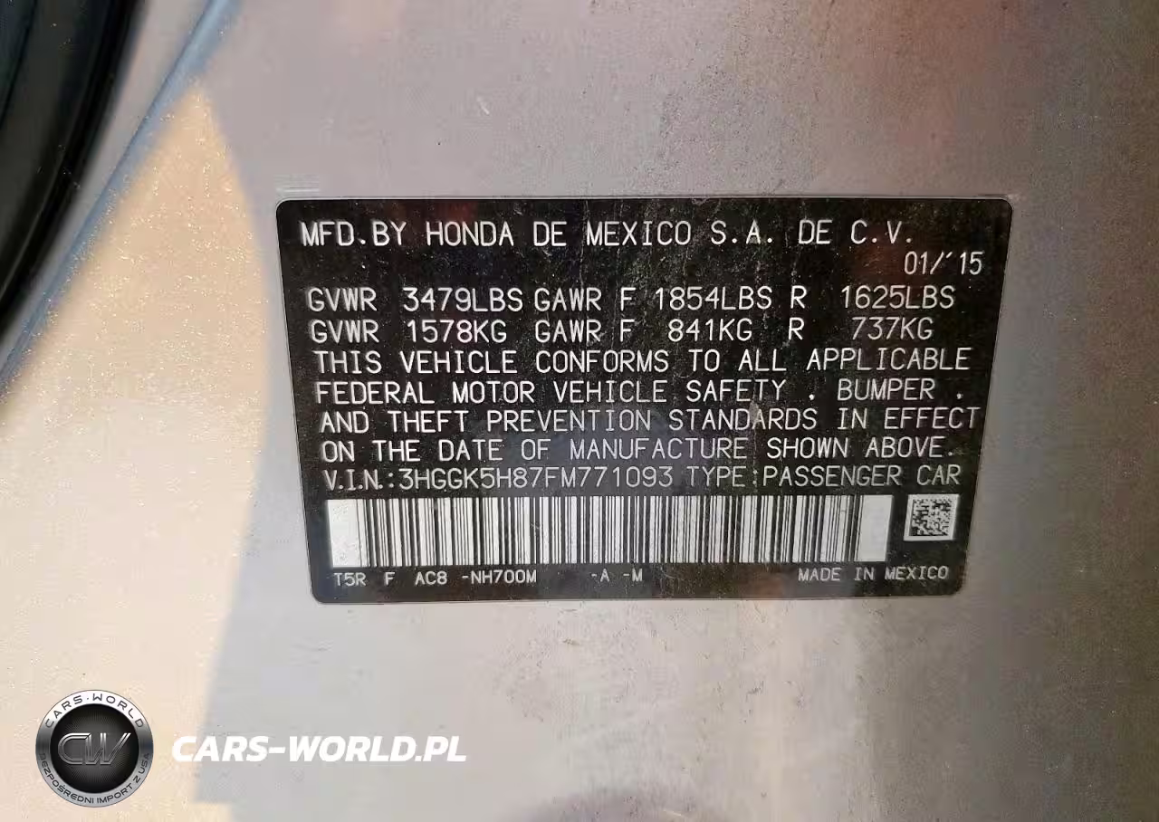 2015 Honda Fit Ex VIN:3HGGK5H87FM771093 - 12