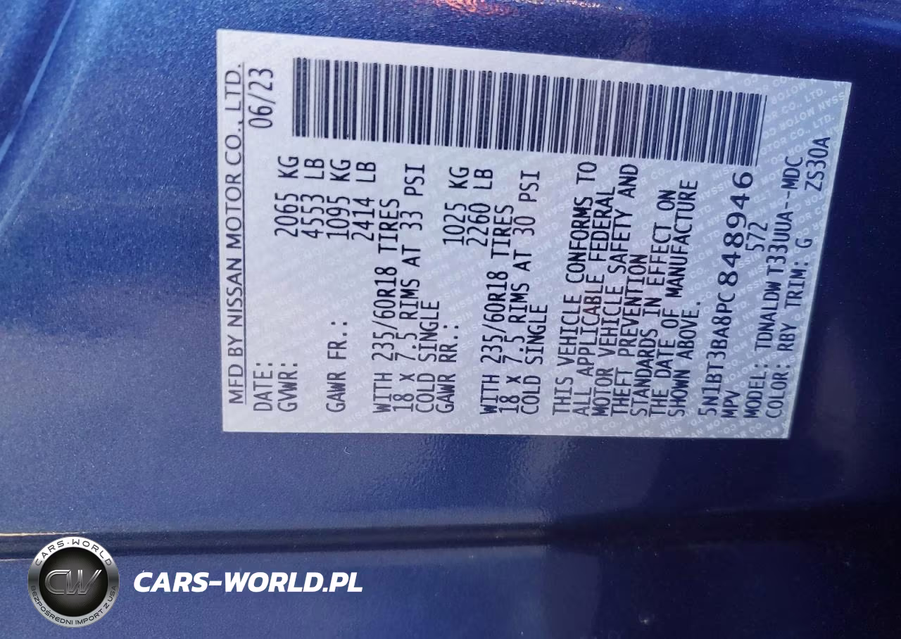 2023 Nissan Rogue Sv VIN:5N1BT3BA8PC848946 - 14