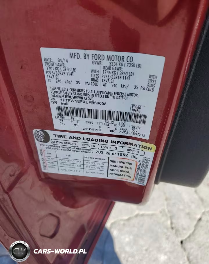 2014 Ford F150 Supercrew VIN:1FTFW1EFXEFB66008 - 12