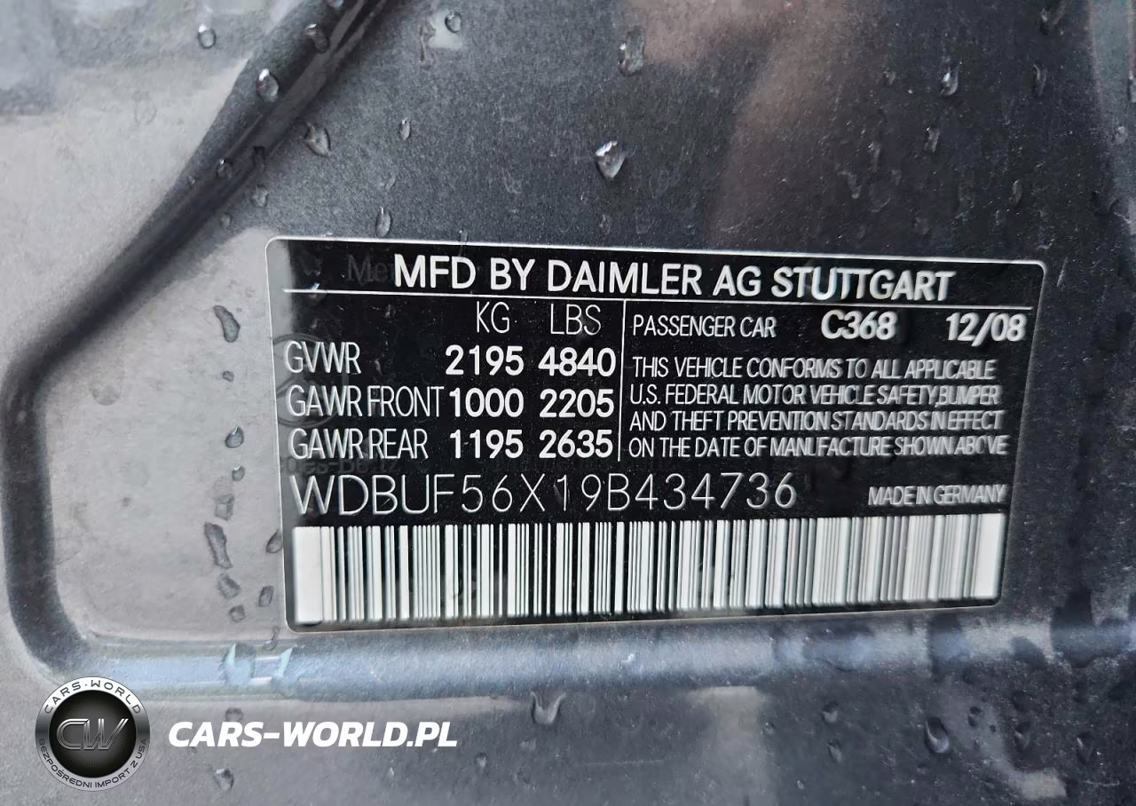 2009 Mercedes-Benz E 350 VIN:WDBUF56X19B434736 - 12